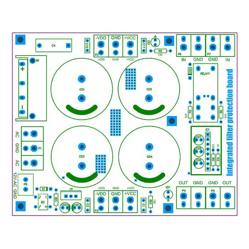 High Power Amplifier Rectifier Filter Fever Capacitor Filter Power Amplifier Board Audio Rectifier Power Supply