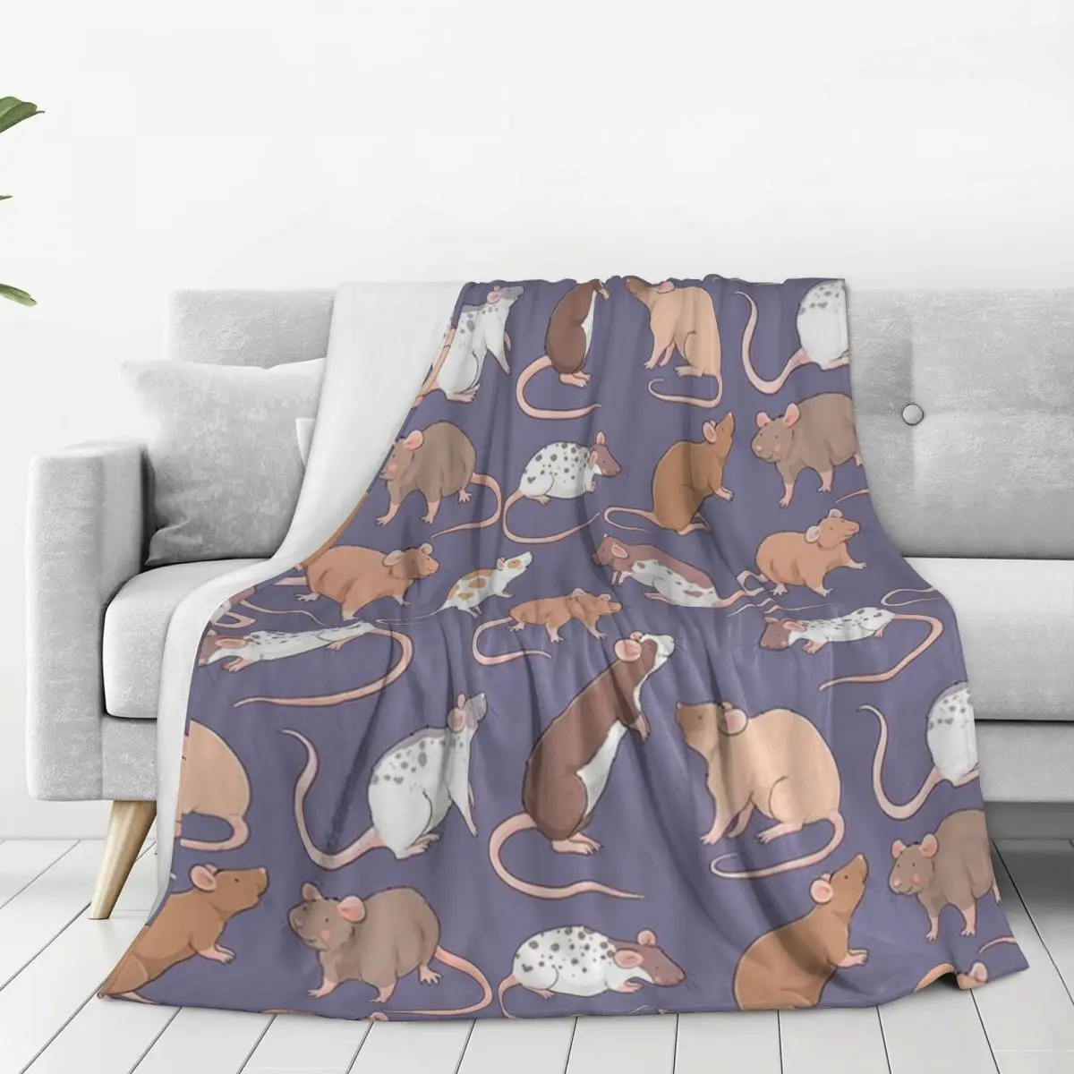 Rattie Rats Blankets Fleece Multi-function Throw Blankets Sofa Throw Blanket For Couch Bedding Travel Throws Bedspread Quilt