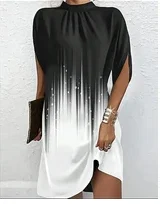 

New Fashion Women's Sexy Elegant Dresses Female Clothing Outfits 2026 Summer Women Loose Bat Sleeve Round Neck Casual Dress