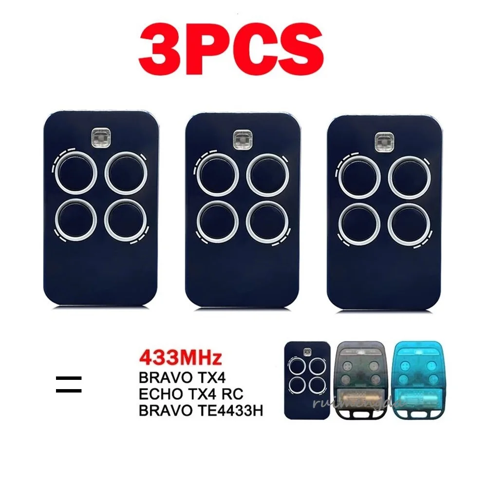 Electric Garage Door / Gate Remote Control 433MHz For ECHO TX4 RC 6100334 / BRAVO TX4 / BRAVO TE4433H Hand Transmitter