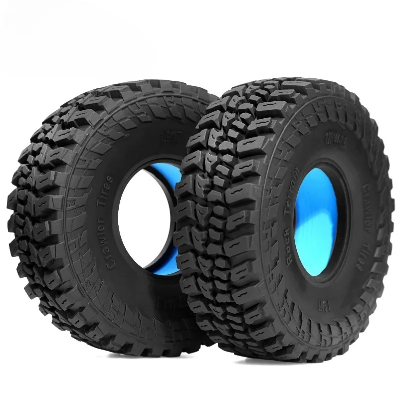 4PCS 1.9'' 크롤러 타이어 + 듀얼 스테이지 EVA 폼 인서트 - 1/10 RC 크롤러 TRX4/TRX6, Axial SCX10 GEN7/8 (90046)용 - 업그레이드 키트