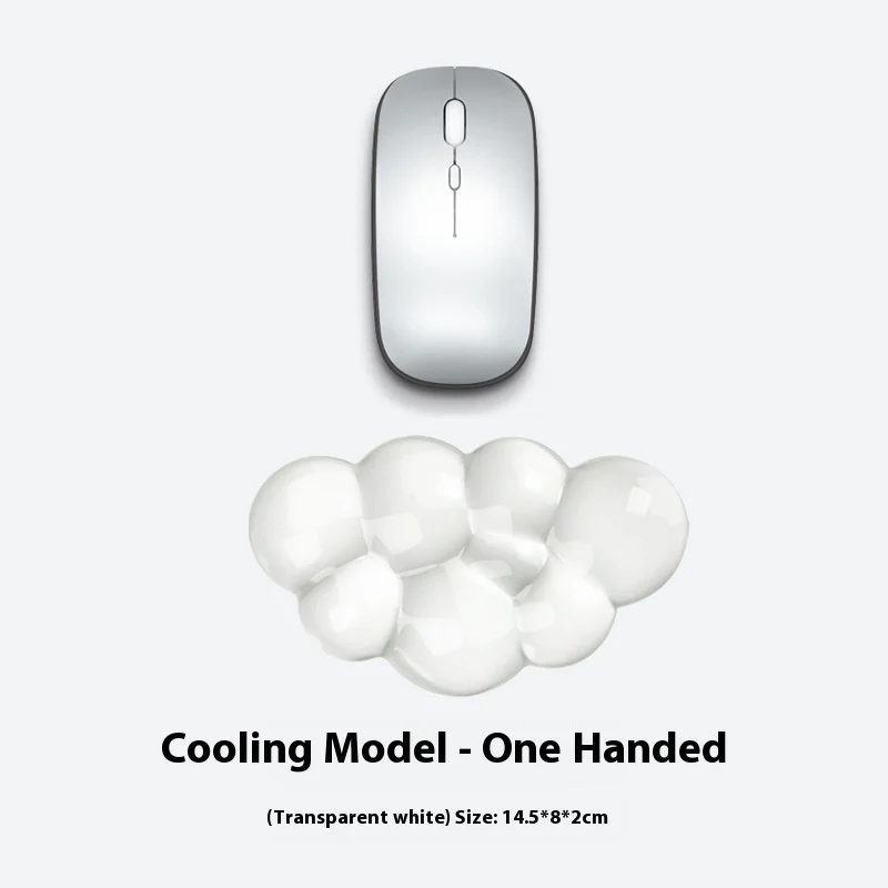 Cloud Wrist Rest for Keyboard and Mouse Clear Wrist Rest Transparent Ergonomic Cute Mouse Wrist Pad Silicone Non-Slip Wrist Pad