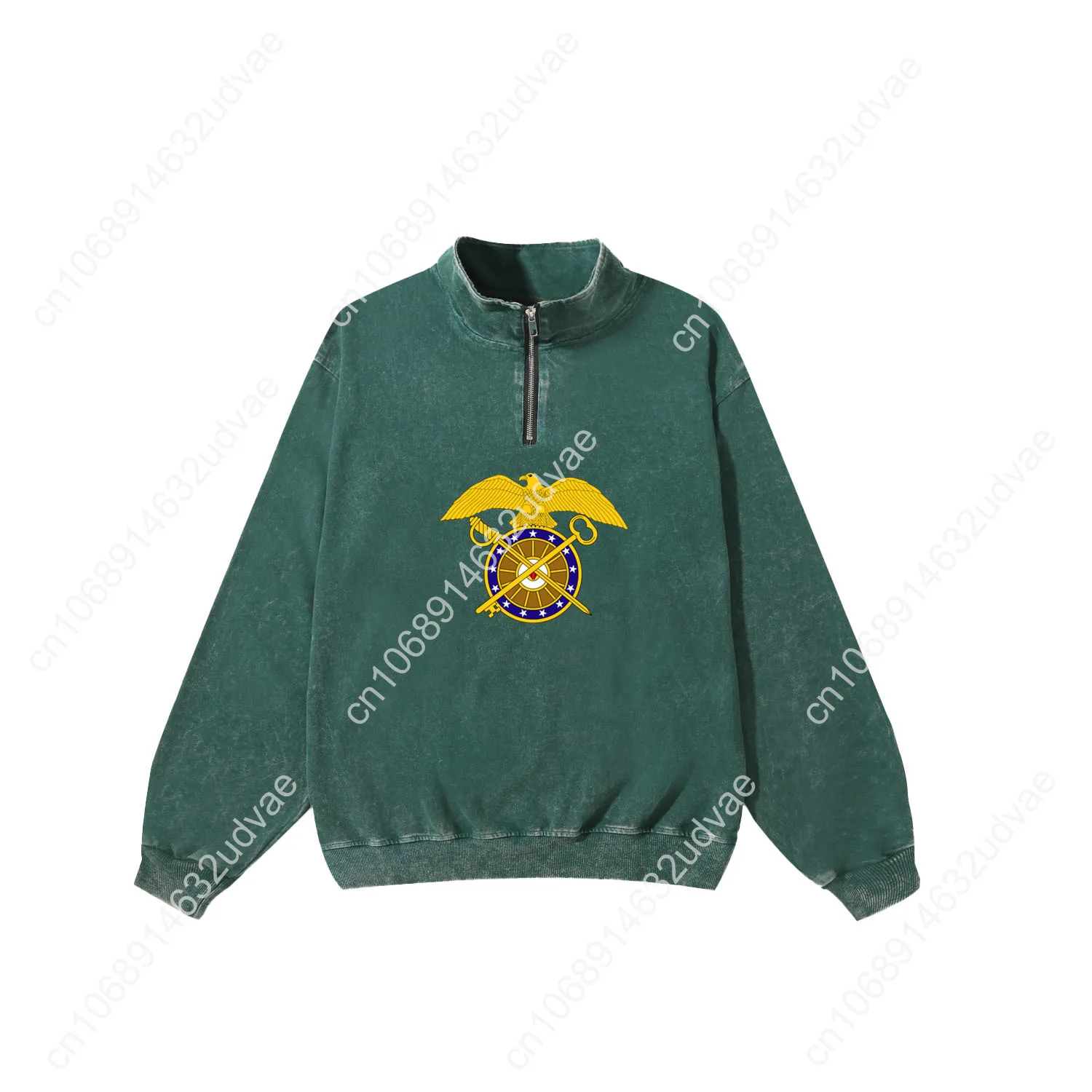 US Army Branch Quartermaster Corps Retro Sweatshirt Man Woman Teenager Vintage Pullover Half Custom Made Tops Sleeved Tshirt