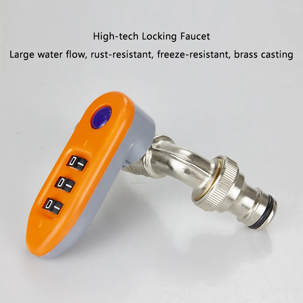 Lockable Anti-theft Sink Faucet Large Water Flow Outdoor Wall Mounted Water Tap Widely Applicability Hand Washing Basin Faucet