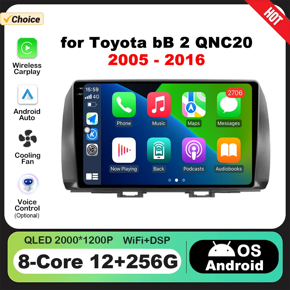 

Android OS for Toyota bB 2 QNC20 2005 - 2016 GPS Navi 9 '' Car Radio Video Multimedia Player CarPlay 4G DSP Stereo Auto Tools