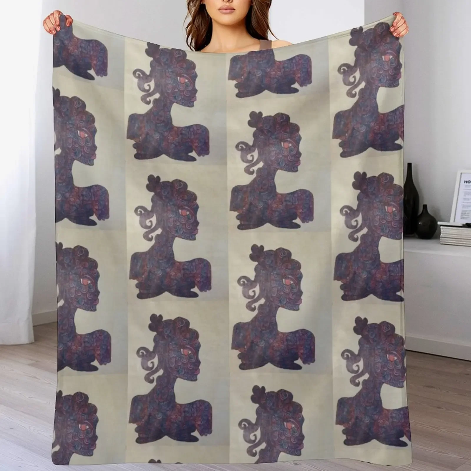 Tribal Priestess #13 Throw Blanket Portable Lightweight Blanket for Travel Camping