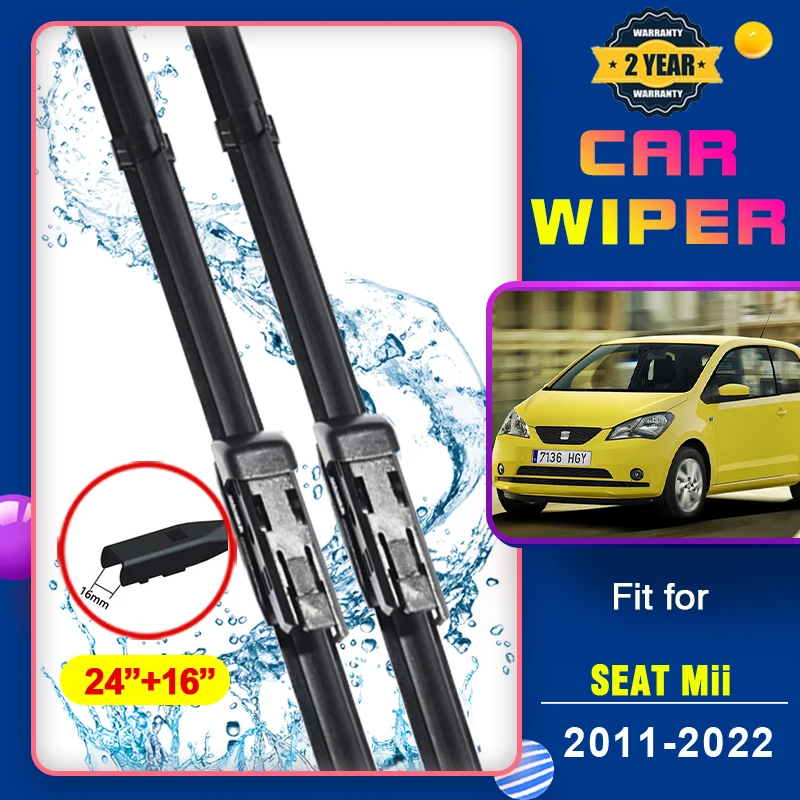 Car Windshield Wipers For Seat Mii e-Mii VW UP Skoda Citigo 2011~2022 Front Windscreen Premium Beam Blade Wipers Car Accessories