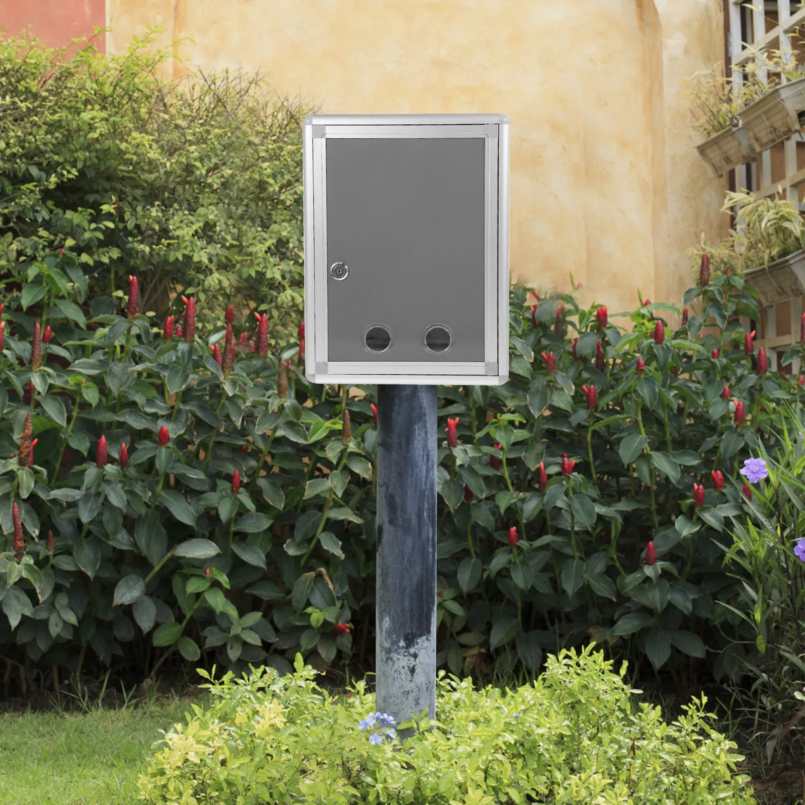 1Set Wall Mount Suggestion Box Lockable Aluminum Alloy Plastic Mailbox for Letters Donation Collection Voting Ballot