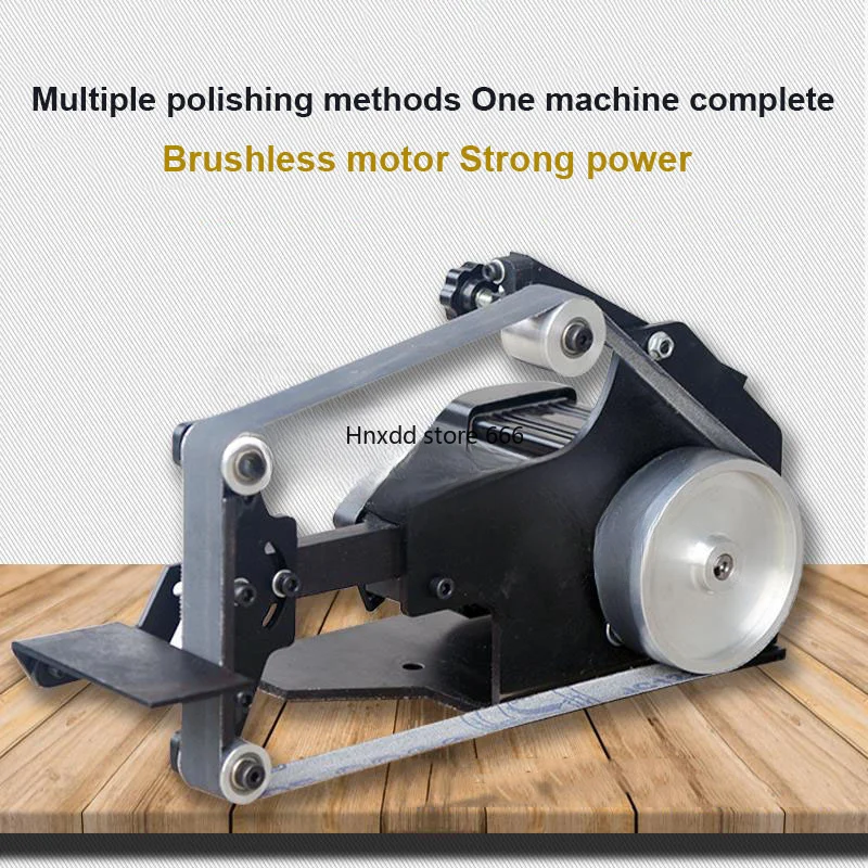 Multifunctional Brushless Abrasive Belt Machine Used For Polishing Wood/Metal/Plastic/Stone Mini Grinding Machine 800W