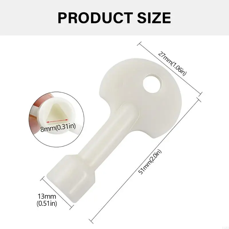 Llave basura llave triangular triangular triangular plástico bloqueo triangular llave lengua