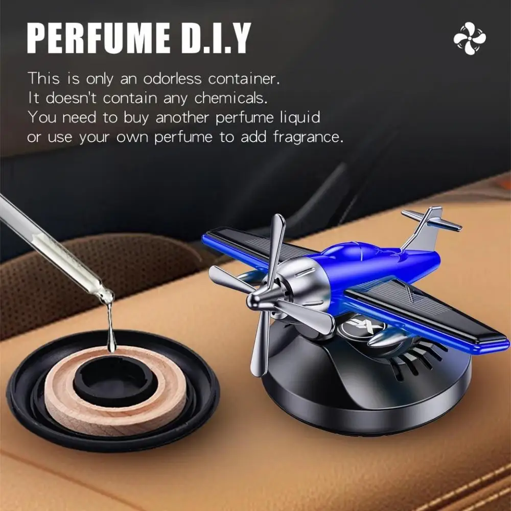 Kein Parfüm Solar Auto Aromatherapie Maschine Flugzeug Design Diffusor Lufterfrischer Armaturenbrett Flugzeug Ornament Dekoration Zubehör – Detail 3
