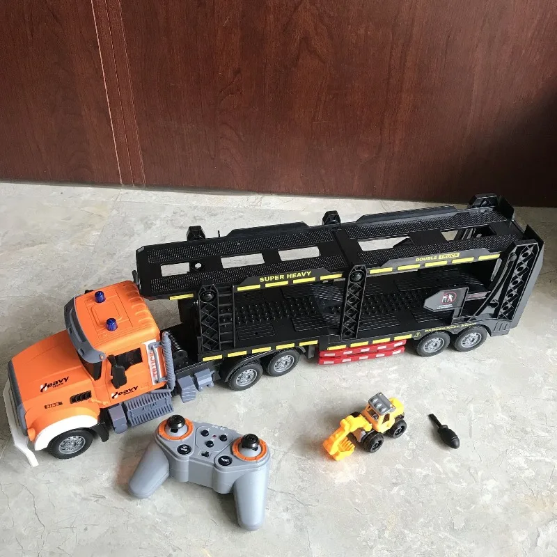 Zabawny Samochód Zabawka Prezent - 60cm Super Przyczepa Kontenerowa Ciężarówka RC, Model Samochodu Zdalnie Sterowanego, Monster Truck, Zabawki Samochody RC dla Chłopców