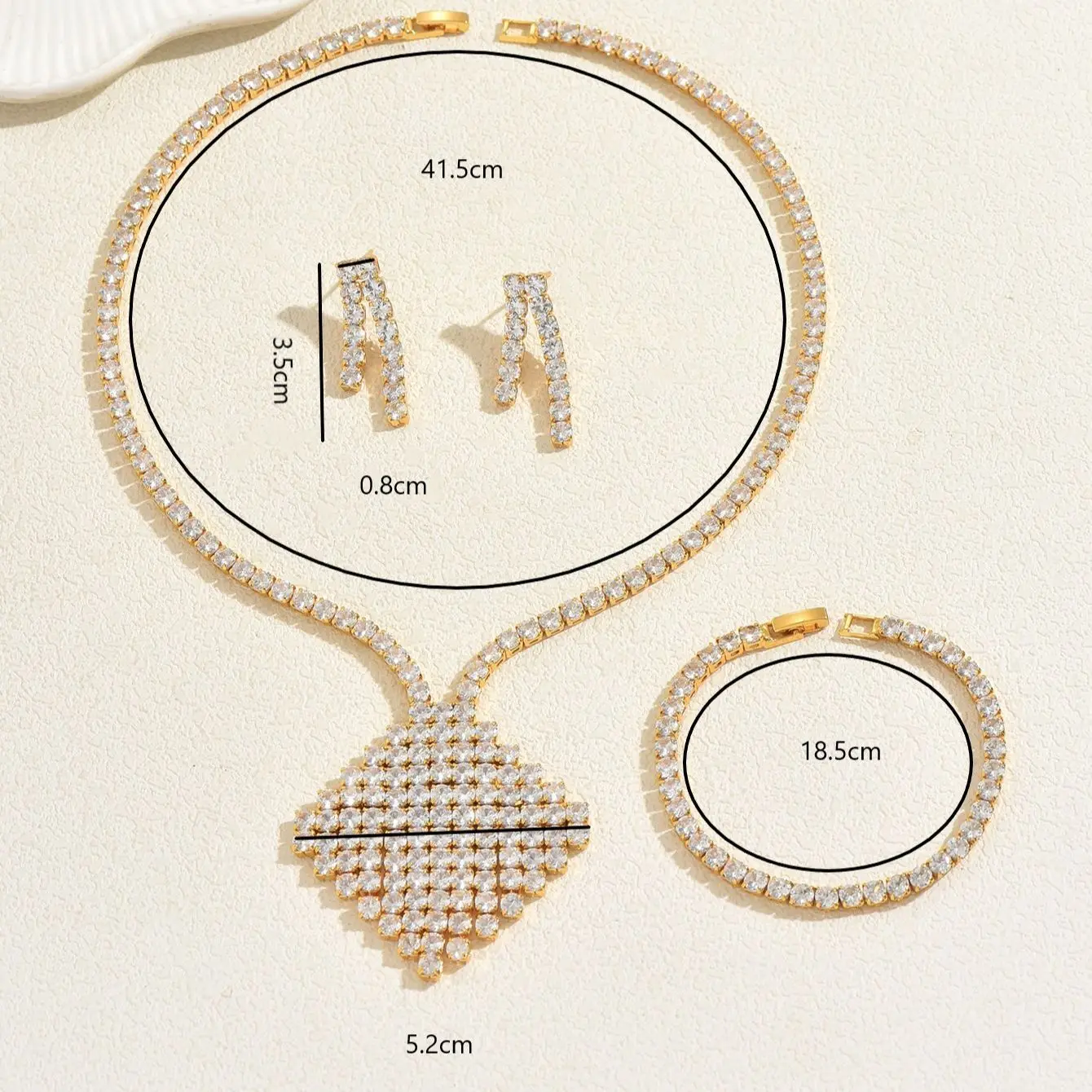 New Dubai Fashion 24K Gold Plated Necklace Earrings Bracelet Elegant Engagement Party Jewelry Set for Lovers