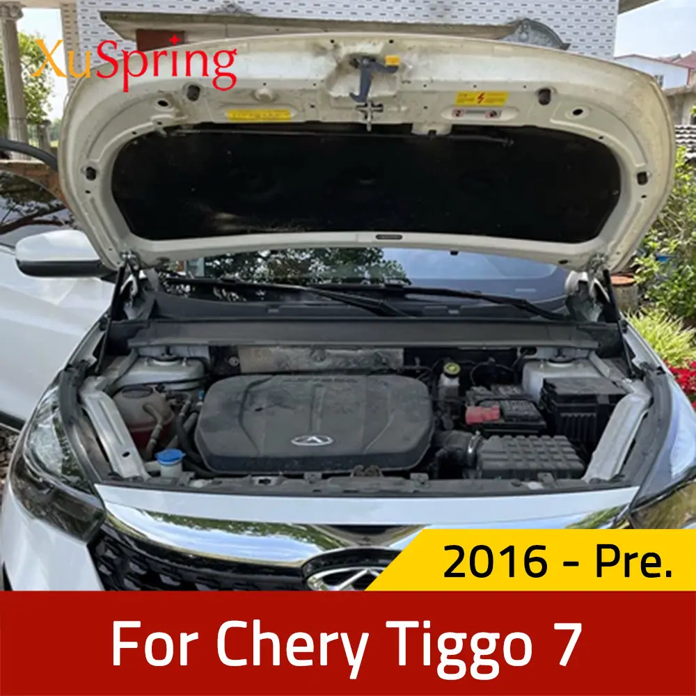 

Стойка для капота автомобиля, гидравлический стержень для Chery Tiggo 7 2016-2024, пружинный амортизационный кронштейн, комплект для подъема амортизаторов, аксессуары, Стайлинг