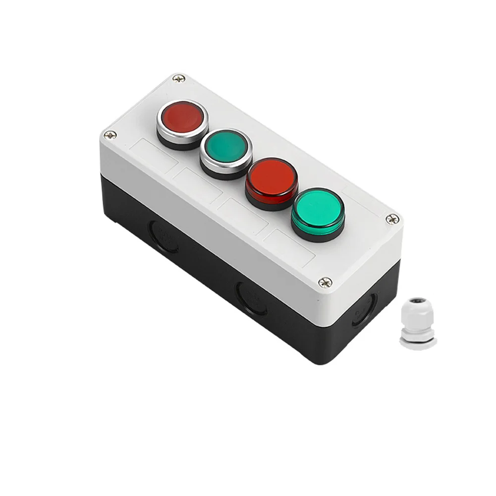 Push Button Switch Housing 22mm Mounting Size with Drop Screws and Connector for Reliable Panel Installation Push