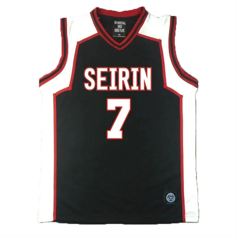 3D Anime Kuroko No Basuke SEIRIN Kiyoshi Teppei 7 # Costume Basketball Jersey Cosplay Uniform Vest Singlet Shirt Sleevess Set