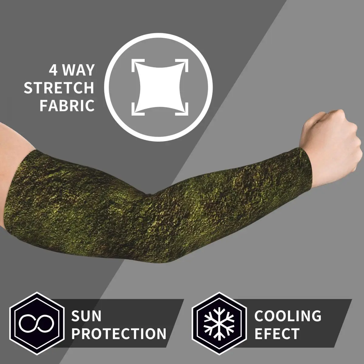 العشب Battlemat أكمام أذرع تبريد الرجال النساء الشمس الأشعة فوق البنفسجية حماية الوشم التستر الرياضة التبريد ركوب الدراجات #3