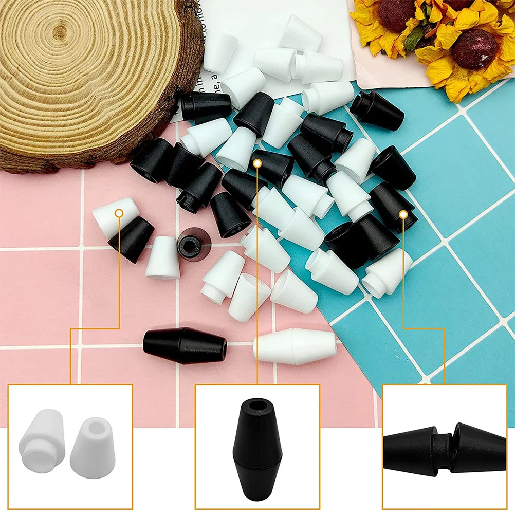 

50Pcs Breakaway Clasps Plastic Barrel Connectors Durable Jewelry String Accessories for Lanyards Bracelets Clasps Beads