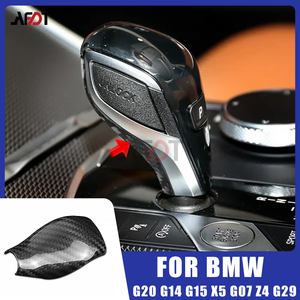 

AFDT для BMW G20 G14 G15 G29 X5 G07 Z4 G29 из настоящего углеродного волокна, внутренняя центральная консоль, ручка переключения передач, накладка