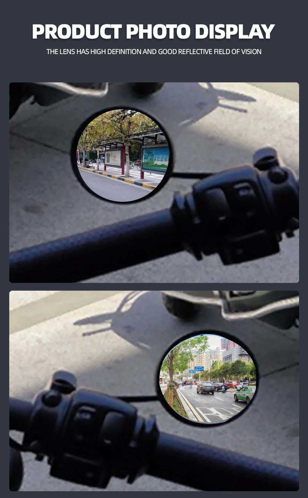 For HONDA Rebel 1100 500 300 CMX 1100 500 300 CMX1100 CMX500 Convex Mirror Mirror Glass Wide Angle Increase Rearview Mirror Lens