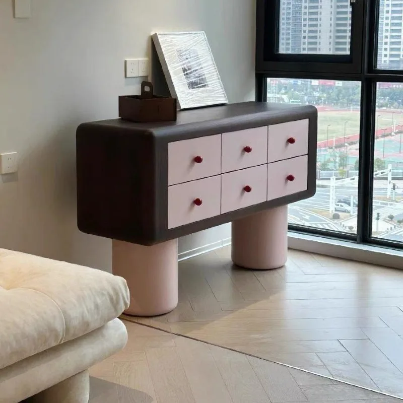 For Dopamine Xuanguan Table Side Cabinet Middle Ancient Six Bucket Cabinet Storage Decorative Cabinet