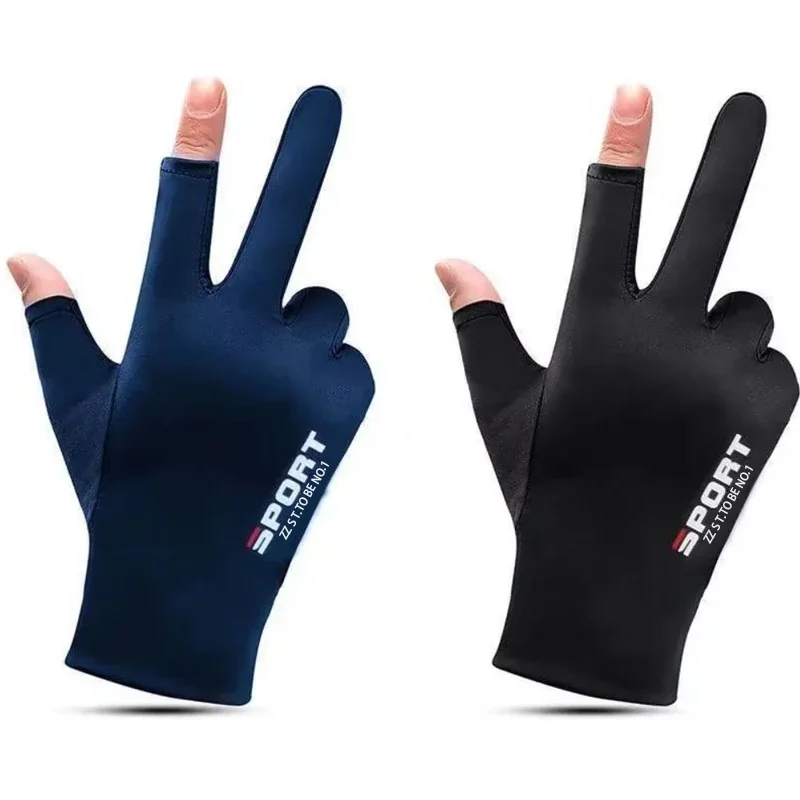 Eisseiden-Halbfinger-Fahrradhandschuhe, rutschfest, für Herren und Damen, Sommer, Outdoor-Sport, Fitness, Fahren, Angeln, hochelastisch – Detail 3