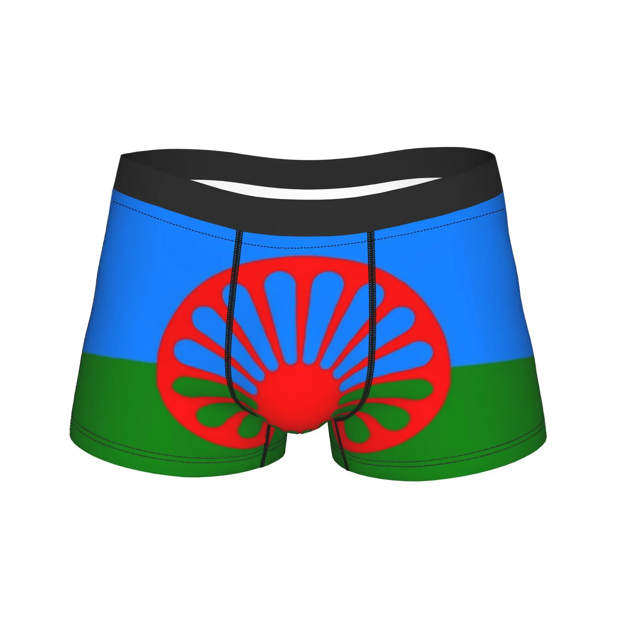 Romani Flag Underwear  Custom Trunk Hot Sale Men Panties Funny Boxer Brief Birthday Present