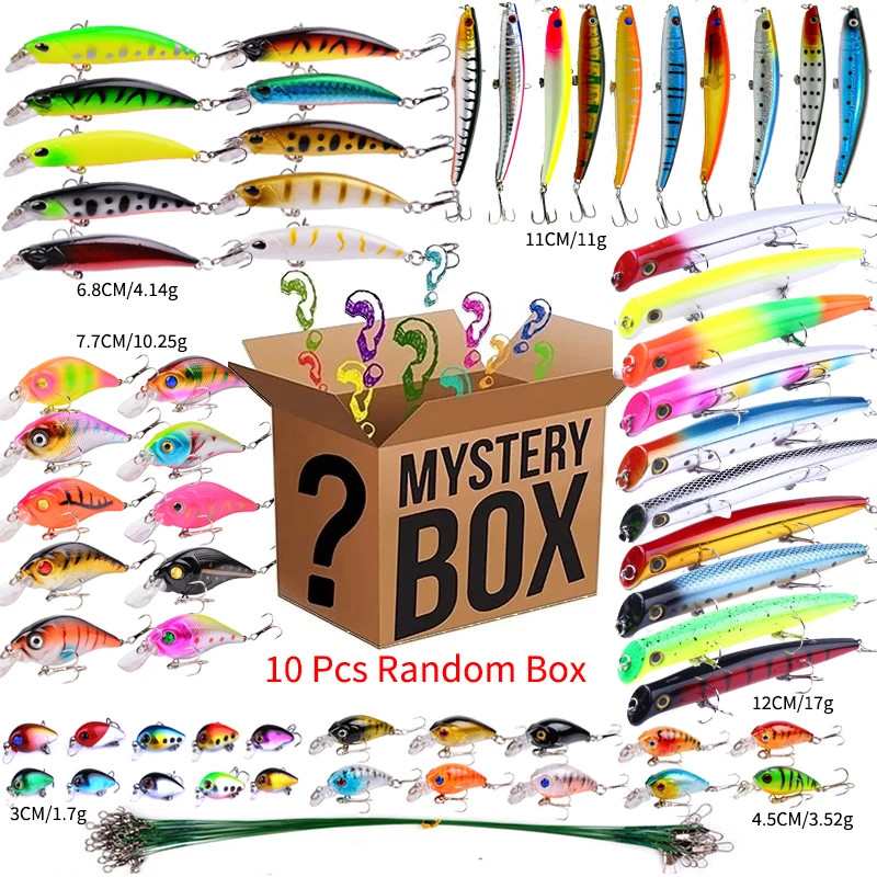 3/5/10 Pcs Random Fishing Baits Isca Artificial Popper Wobbler CrankBait Minnow Lure Fishing Accessories