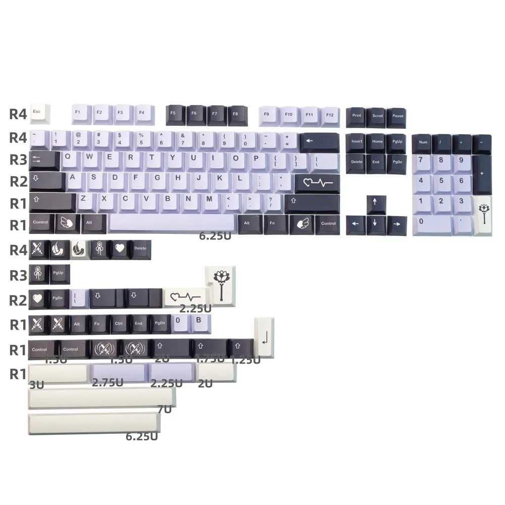 GMK Tenshi Keycap Mechanical keyboard PBT Full 140 Keys Cherry Profile DYE Sub 1.25u 1.5u 1.75u 2u Shift For Cherry Mx Gatreon