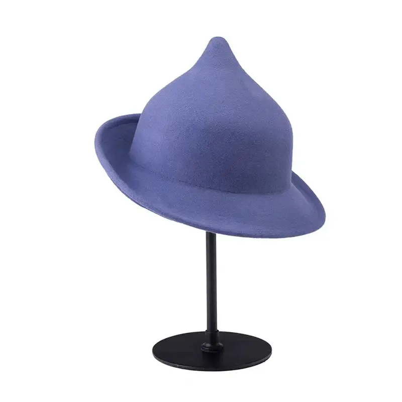 

Modern Witch Hat Halloween Winter Thick Warm Elegant Cap For Christmas Party Costume Accessories