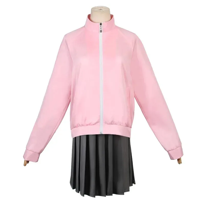 qq78Request7Hitori Costume Anime Bocchi The Rock Pink Giubbotti Gonna Parrucca Set completo Gotoh Hitori Abiti Cosplay per ragazze Wo