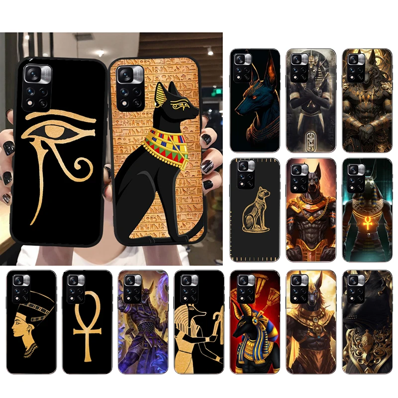 Phone Case For Xiaomi Redmi note 13 12 Pro 11S 11 10 Pro 10S 12S Redmi 13 10 13C 12C 14C Egypt Nefertiti Anubis Pharaoh