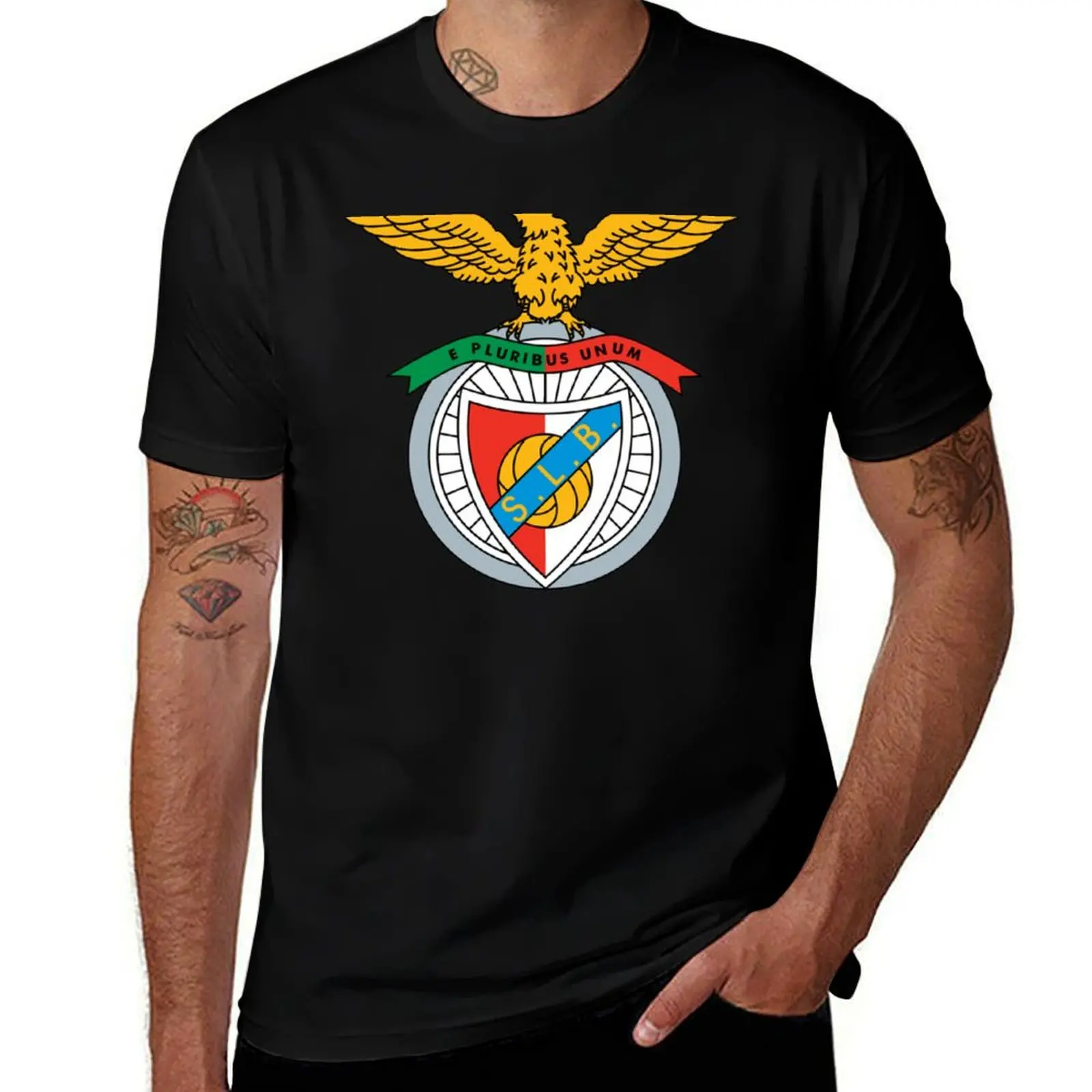 Benfica Logo Merchands T-Shirt T-Shirt Anime t-shirt street wear tee shirts for men