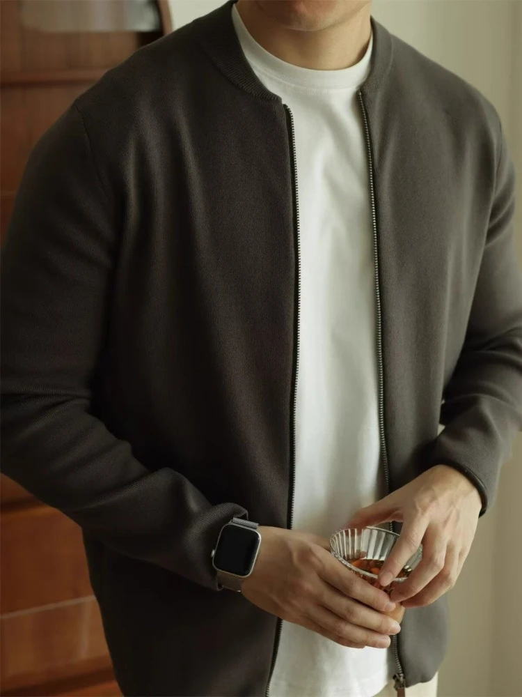 

Autumn New Arrival Men's/Women's Vintage Knit Pilot Cardigan - Zip-Up Casual Solid Color Sweater Jacket (1/2pcs)