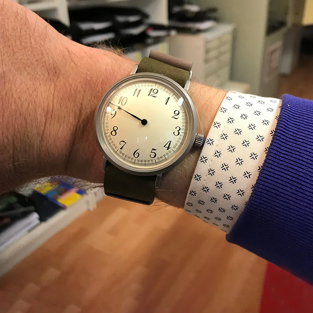 ريد ستار 40 مللي متر الطيار ساعة 1963 العتيقة الروسية الغواصة سلسلة أيدي واحدة ساعات رجالية دليل لف ساعة اليد الميكانيكية #4