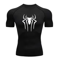 Gym T-shirt Man Compression Men Fitness Gym Super Hero Sport Running T-Shirt Rashgard Tops Tee Quick Dry Short Sleeve T-Shirt