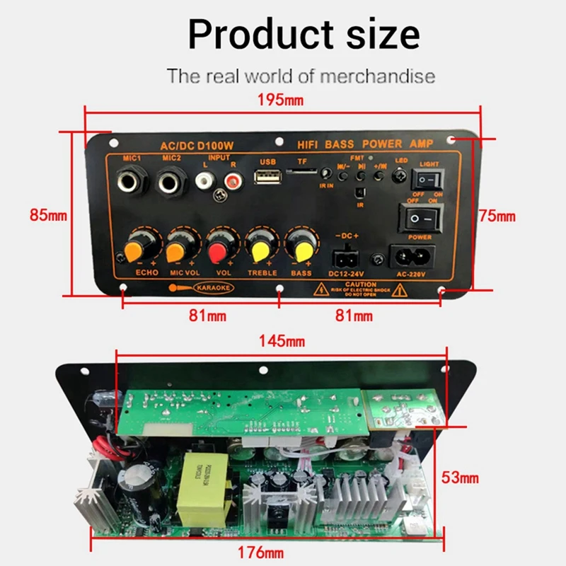 Max 300W Bluetooth Verstärker Bord 12V 24V 220V Subwoofer Verstärker Bord Unterstützung Mikrofon Für Auto Home audio