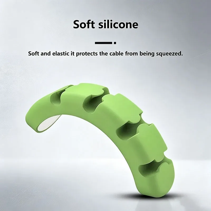 Silicone Cable Organizer Self Adhesive Wire Holder Desktop Cord Management Clip - view 4