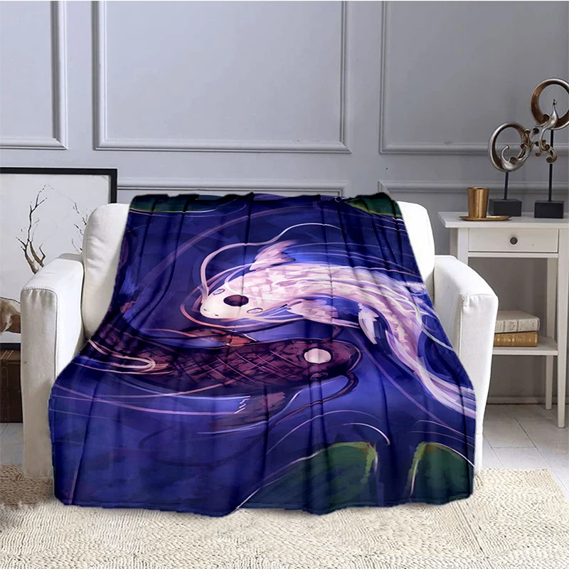 lucky Charm Fish Carp  Animal Blanket Children's Blanket High Quality Flannel Blanket Soft and Comfortable Home Travel Blanket