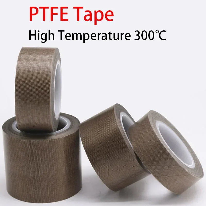 PTFE Tape High Temperature Resistant Self-Adhesive 300℃ PTFE Heat Insulation Adhesive Sealing Tape Cloth 0.13/0.18mm Length10M