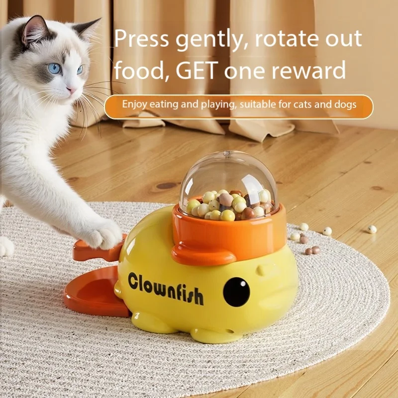 

Cat Supplies Pet Cat Toys Duck Shaped Leaky Food Dispenser for Cats Interactive Treat Dispensing Cat Accessories Toys for Cats