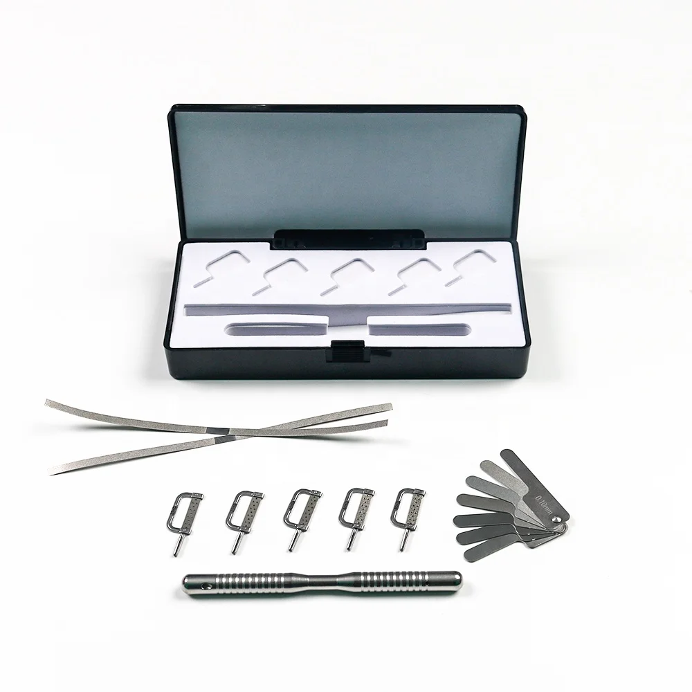 

Dentals Orthodontic Interproximal Enamel Reduction IPR Manual Kit with Automatic 5pcs Strip
