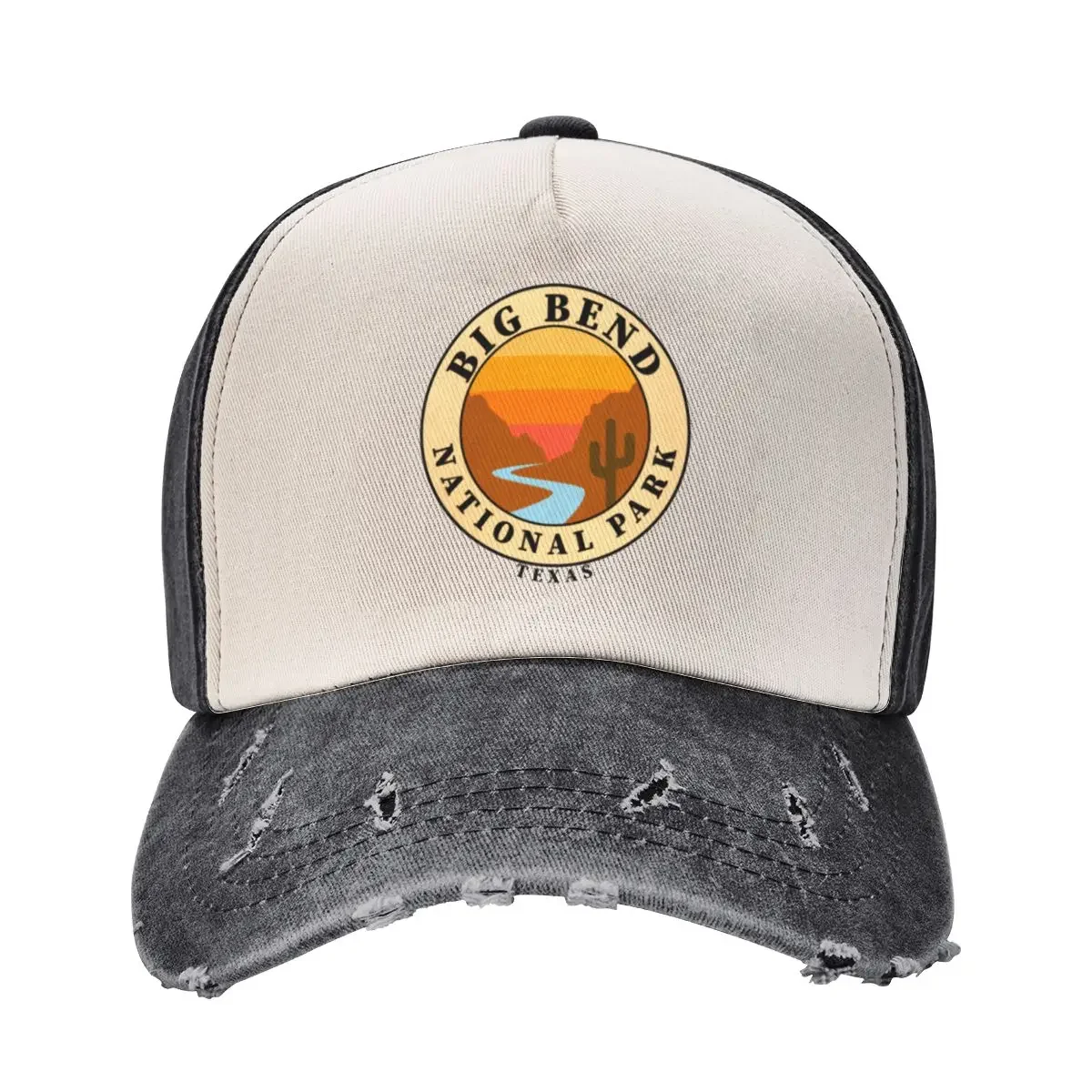 Big Bend National Park Texas Vintage Retro Travel Camping, Hiking, Climbing Adventure Mountain Baseball Cap