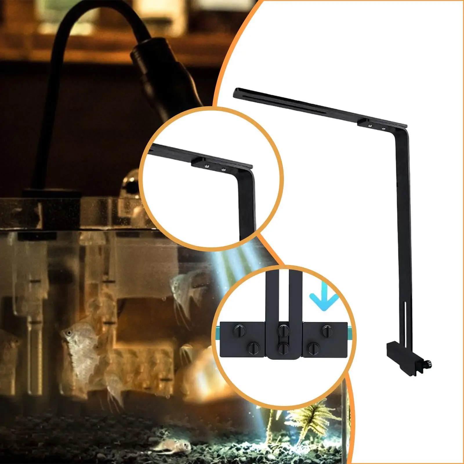 Base de lámpara de aluminio para acuario – Soporte decorativo para pecera - imagen 3