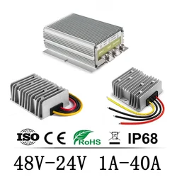 48 Volt to 24 Volt 48V to 24V 1A-40A Switching Power Converter Step Down DC to DC Transformer Buck Regulator Truck Voltage