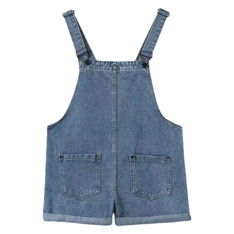 

Чистые красные модные джинсовые шорты с ремешком на спине, женские летние 2022, корейская версия, новые свободные маленькие комбинезоны с прямыми штанинами, женские короткие шорты