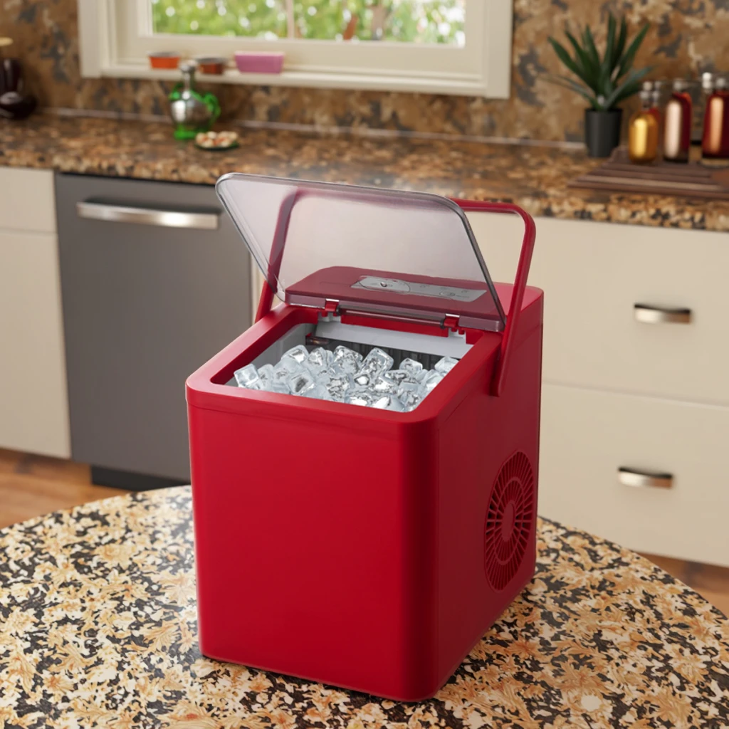 Electric Ice Maker 10-20kg/day Capacity Class Energy Efficient Bullet Ice Shape Plastic Housing Self-Cleaning Ice Size