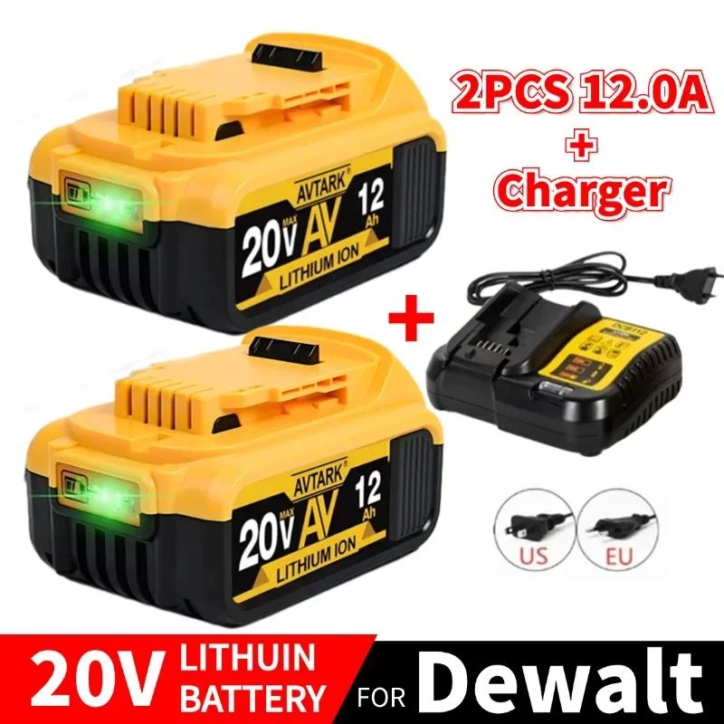 DCB200 20V Battery Compatible with dewalt power Tools 18V 12Ah rechargeable electric tool Lithium batteries 20V 18Volt 18v 12Ah