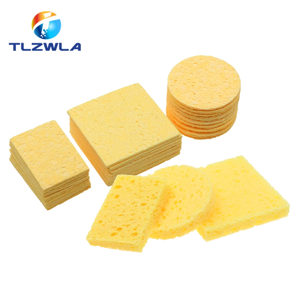 10PCS Yellow Cleaning Sponge Cleaner for Enduring Electric Welding Soldering Iron