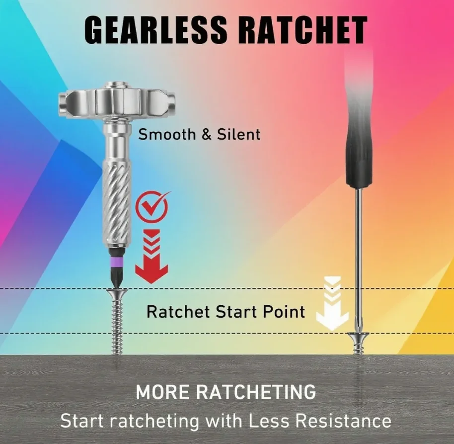 VMAN Precision 66/40in1 磁気ラチェット ドライバー セット 取り外し可能な T ハンドル磁化器 家具、電子機器、メガネを固定します。